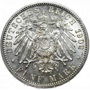 Germany, Baden, 5 marks 1902