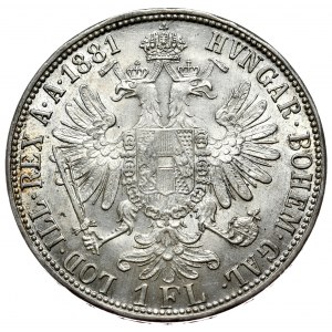 Austro-Węgry, Franciszek Józef, 1 floren 1881, Wiedeń