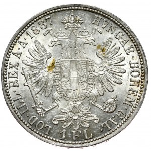 Austria-Ungheria, Francesco Giuseppe, 1 fiorino 1887, Vienna