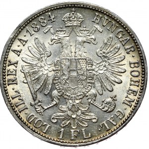 Austria-Ungheria, Francesco Giuseppe, 1 fiorino 1884, Vienna