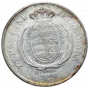 Germania, Sassonia, Federico Augusto III, tallero IGS 1820, Dresda