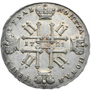 Russie, Pierre II, rouble 1728, Moscou