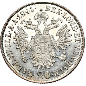 Austria, Ferdynand I, 20 krajcarów 1841 A, Wiedeń