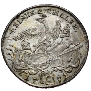 Prusy, Fryderyk II, 1/4 talara 1751 B, Wrocław
