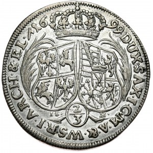 Auguste II le Fort, 2/3 thaler (florin) 1699 ILH, Dresde