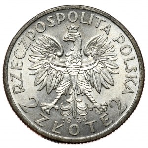 II Rzeczpospolita, 2 zloty 1934 donna. Perfetto!!!