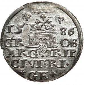 Stefan Batory, Trojak 1586, Riga