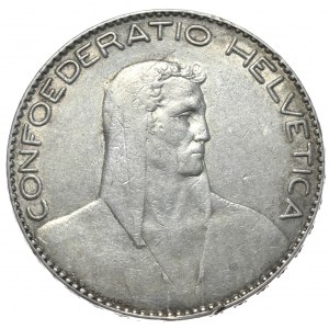 Švýcarsko, 5 franků, 1922.