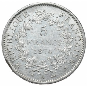 France, 5 Francs, 1874 A
