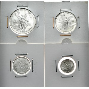 Meksyk, Libertad, 1991, Ag 999 - zestaw 4 szt. 1/2, 1/4, 1/10 i 1/20 oz