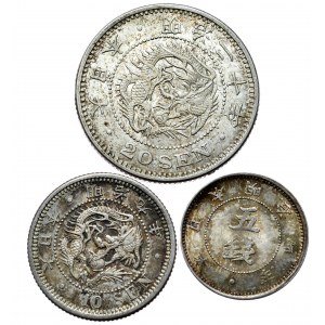 Japonia, zestaw 20 i 2x 10 sen