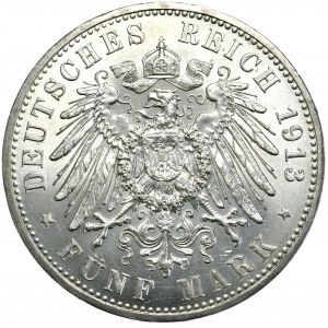Niemcy, Prusy, Wilhelm II, 5 marek 1913 A, Berlin