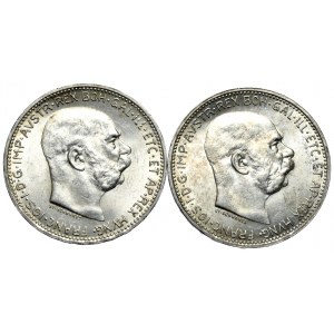 Austria, 2 x 1 korona 1914 i 1915