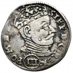 Stefan Batory, trojak 1581, Wilno, nominał pod popiersiem