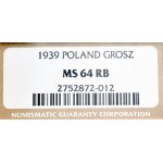 1 grosz 1939, NGC MS 64 RB