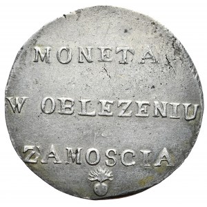 Oblężenie Zamościa, 2 złote 1813 z lustrem tła