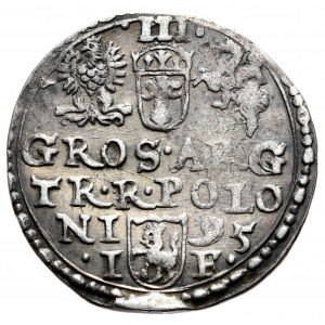Zygmunt III Waza, trojak 1595, Olkusz, D G R - POLONI