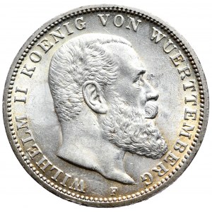 Niemcy, Wirtembergia, 3 marki 1914 F, Stuttgart
