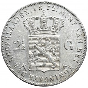 Holandia, Wilhelm III, 2 1/2 Guldena, 1872r.