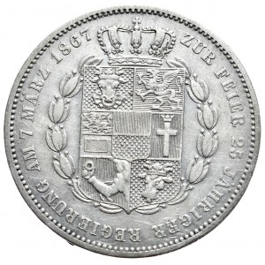 Niemcy, Meklemburgia-Schwerin, Fryderyk Franciszek II, talar 1867 A, Berlin
