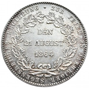 Niemcy, Nassau, talar pamiątkowy 1864, 25-lecie rządów księcia Adolfa