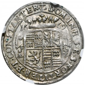 Niemcy, Mansfeld, 1/3 talara 1669 AB-K, Stolberg, rzadkie