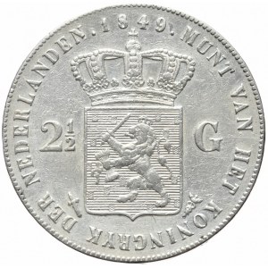 Holandia, Wilhelm II, 2 1/2 Guldena, 1849