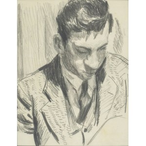 Stanislaw KAMOCKI (1875-1944), Busta mladého muže se skloněnou hlavou (nad knihou?)