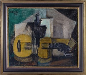 Alicja HALICKA (1889-1974), Martwa natura z gitarą , 1914