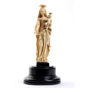 Carved ivory sculpture of the Vergin and Child