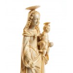 Carved ivory sculpture of the Vergin and Child