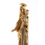 Carved ivory sculpture of the Vergin and Child