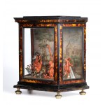 An Italian carved coral, tortoiseshell and silver Nativity scene