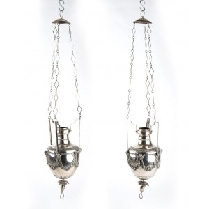 Vincenzo II Belli, ?-1859: A pair of large silver lanterns