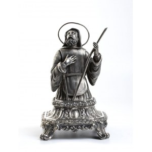 Francesco Saverio Rossi, 1805: Italian silver sculpture depicting Saint Francis of Paola