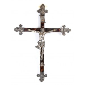 Silver Crucifix with tortoiseshell cross