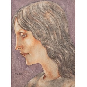 Eugeniusz Zak (1884 Mogilno - 1926 Paris), Head of a girl in profile, years 1915-1920
