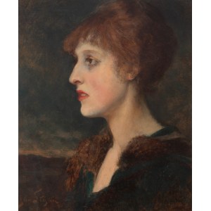 Jan Styka (1858 Lvov - 1925 Řím), Portrét mladé ženy, asi 1910
