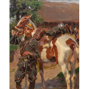 Wojciech Kossak (1856 Paris - 1942 Krakow), Trumpeter, 1919.