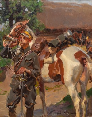 Wojciech Kossak (1856 Paryż - 1942 Kraków), Trębacz, 1919 r.