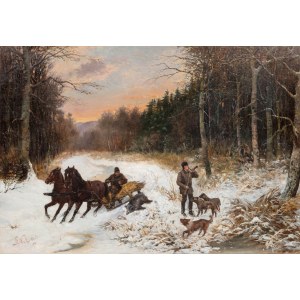Stanislaw Wolski (1859 - 1894), End of the hunt, 1891.