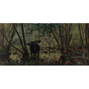 Julian Fałat (1853 Tuligłowy - 1929 Bystra), Elch in den Sümpfen, 1897.