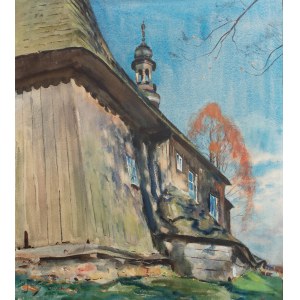 Julian Fałat (1853 Tuligłowy - 1929 Bystra), St. Andrew's Church in Osiek, 1906.
