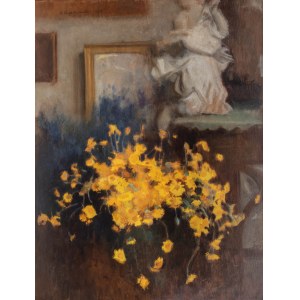 Alfons Karpinski (1875 Rozwadów - 1961 Kraków), Bouquet of yellow camomile flowers, 1921.