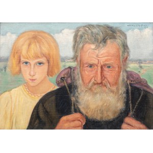 Wlastimil Hofman (1881 Prague - 1970 Szklarska Poreba), Old man with a girl, 1919.