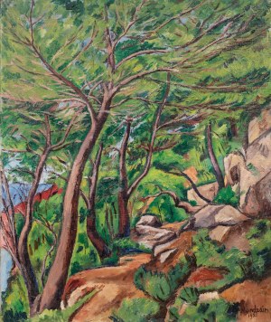 Szymon Mondzain (1888 Chełm - 1979 Paryż), Ścieżka pod drzewami, 1921 r.
