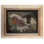 Jacques Chapiro (1897 Dyneburg/Lotyšsko - 1972 Paríž), Zátišie s husľami a maskou