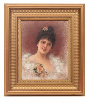 Emile Eisman-Semenowsky (1857 Polska - 1911 Paryż ?), Młoda dama w futrze