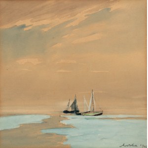 Marian Mokwa (1889 Malary - 1987 Sopot), Boats, 1940