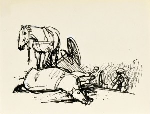 Ludwik MACIĄG (1920-2007), Szkice z wojny - Konie